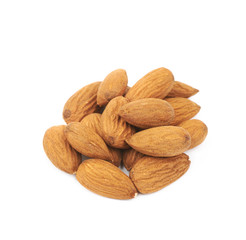 Wall Mural - Pile of almond nuts isolated