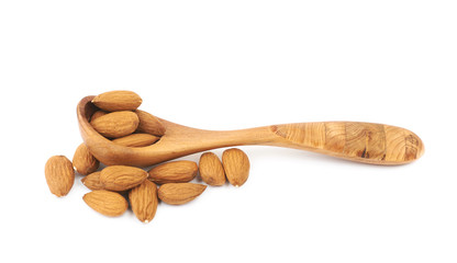 Wall Mural - Pile of almond nuts isolated