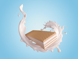 Poster - Milk wafer with Milk splash