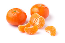 Whole And Peeled Clementines