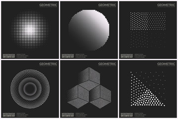  Universal Halftone Geometric Shapes For Design