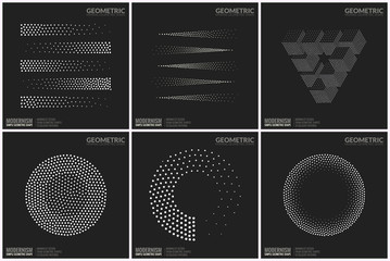 Wall Mural - universal halftone geometric shapes for design