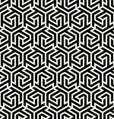 Wall Mural - Vector seamless texture. Modern geometric background. Repeated pattern with hexagonal tiles.