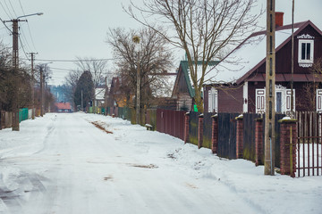 Canvas Print - Soce village in Podlasie region of Poland with famous traditional folk houses