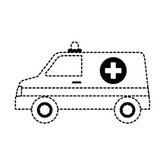 Canvas Print - ambulance vehicle isolated icon vector illustration design