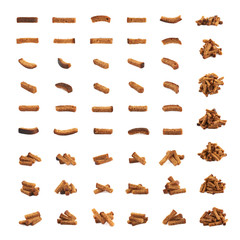 Wall Mural - Seasoned bread crouton sticks isolated