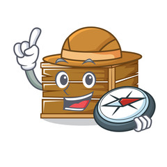 Poster - Explorer crate mascot cartoon style