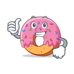 Sticker - Thumbs up Donut character cartoon style