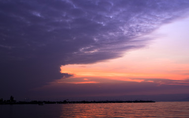 Wall Mural - Colorful of cloud scape after sunset