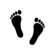 © Maxim Stepanov - Human footprint icon. Vector footsteps. Flat style. Black silhouettes