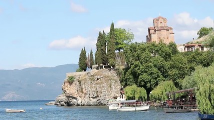 Wall Mural - Jovan Kaneo church Ohrid Macedonia landscape