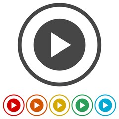 Poster - Button Play Video, 6 Colors Included