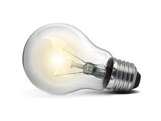 light bulb, isolated, on white background
