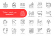 thin line icons set for hotel and home life