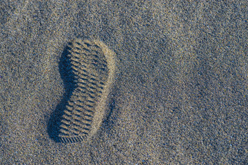 Footprint on sand