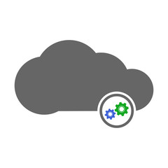 Sticker - Cloud computing icon. Vector.