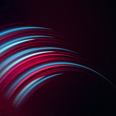Wall Mural - glowing red and blue rays