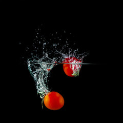 Sticker - tomato in water splash