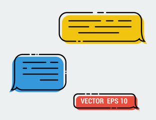 Wall Mural - message vector icon in trendy flat design. speech bubble symbol