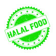 © zobaair - Halal Food green grunge stamp isolated