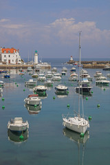 Wall Mural - Beautiful view of Sauzon harbor, Belle-Ile-en-Mer, Brittany, France