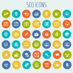 Wall Mural - big seo icon set