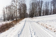 © Roman's portfolio - Winter landscape with snowy trees and snowmobile path