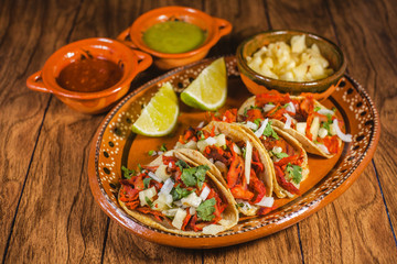 Canvas Print - tacos al pastor mexico city mexican food