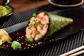 Poster - Shrimp Temaki Sushi