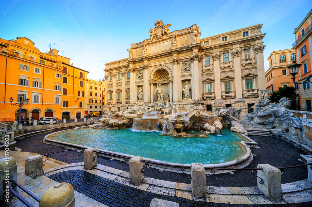 The Trevi Fountain, Rome, Italy - obrazy, fototapety, plakaty 