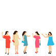 © zolotons - vector, isolated isometric girls dancing