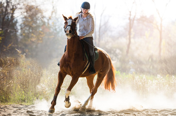  girl riding a horse