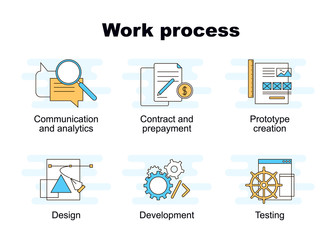 Vector set of work process