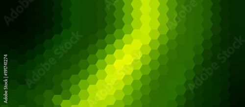 Green mosaic background, interesting hexagonal pattern