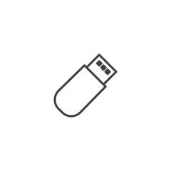 Sticker - usb drive icon. sign design