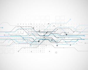 Canvas Print - vector circuit network diagram technology background design