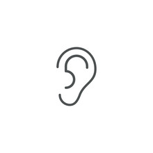 Ear Icon. Sign Design