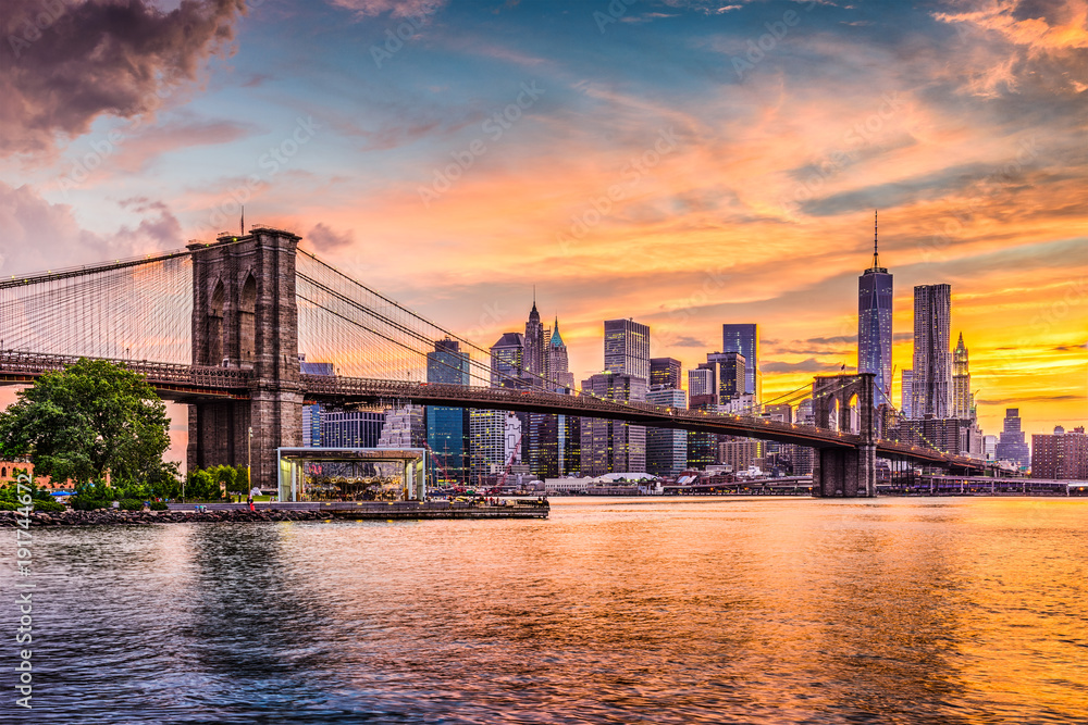 New York City Skyline - obrazy, fototapety, plakaty 