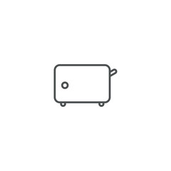 Sticker - toaster icon. sign design