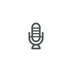 Sticker - microphone icon. sign design