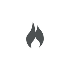 Poster - flame icon. sign design