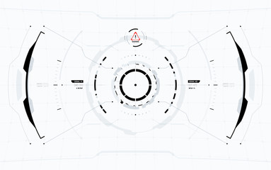 Wall Mural - Sci-Fi Concept HUD Interface Screen. Virtual Reality View Display. Hologram Technology