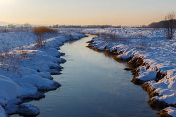 Wall Mural - Beautiful river in winter