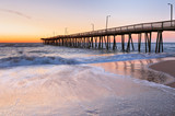 Fototapeta  - Fishing Pier brfore Sunrise at Virginia Beach, Virginia, USA