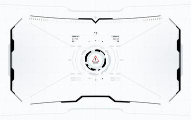 Wall Mural - Sci-Fi Concept HUD Interface Screen. Virtual Reality View Display. Hologram Technology