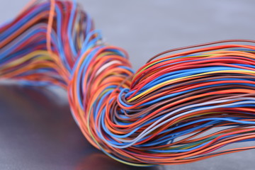 Poster - Multicolored electrical cables and wires