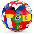Fussball mit verschiedenen Ländern - soccer ball with different countries