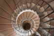 Spiral staircase in ancient building