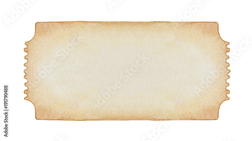 Fotografía Hand drawn watercolour entry ticket pattern