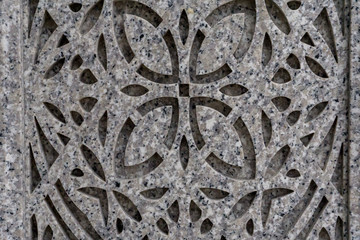 Design carved in granite for background texture